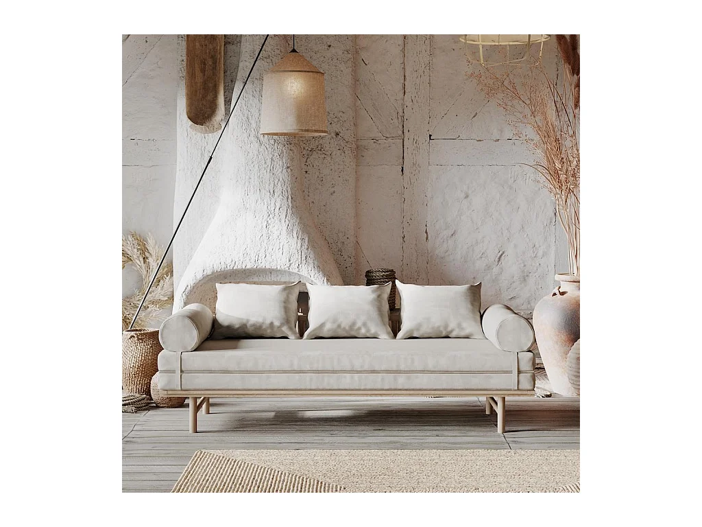 Tagesbett 2,01x0,74x0,7 m creme Le MAR