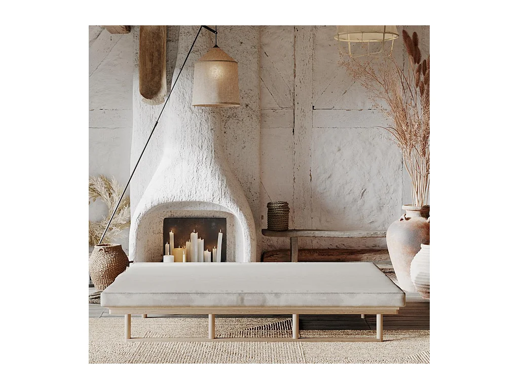 Tagesbett 2,01x0,74x0,7 m creme Le MAR