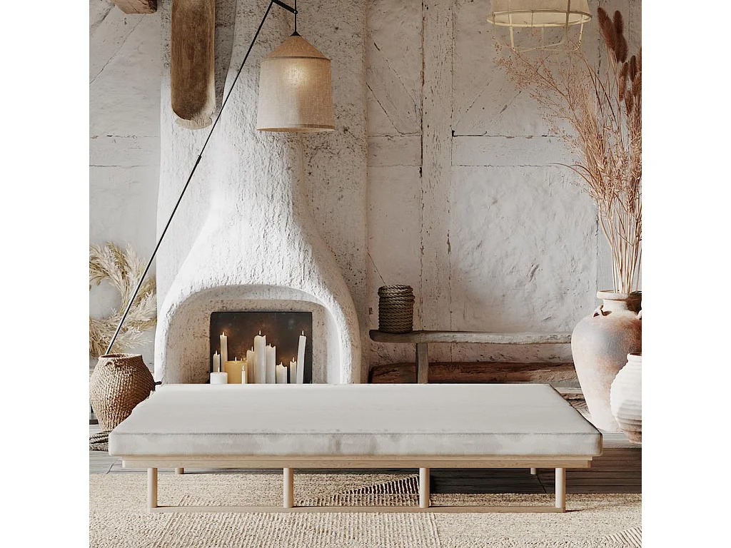 Tagesbett 2,01x0,74x0,7 m creme Le MAR