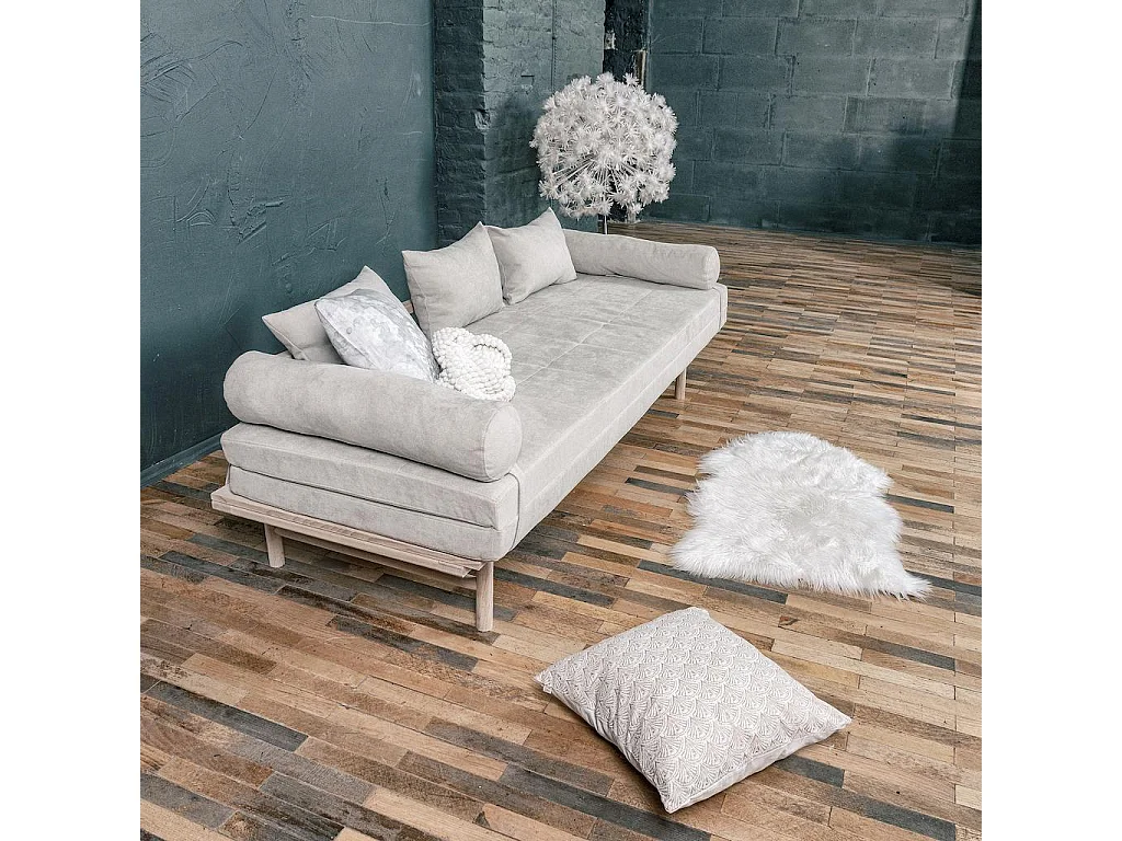 Tagesbett 2,01x0,74x0,7 m creme Le MAR