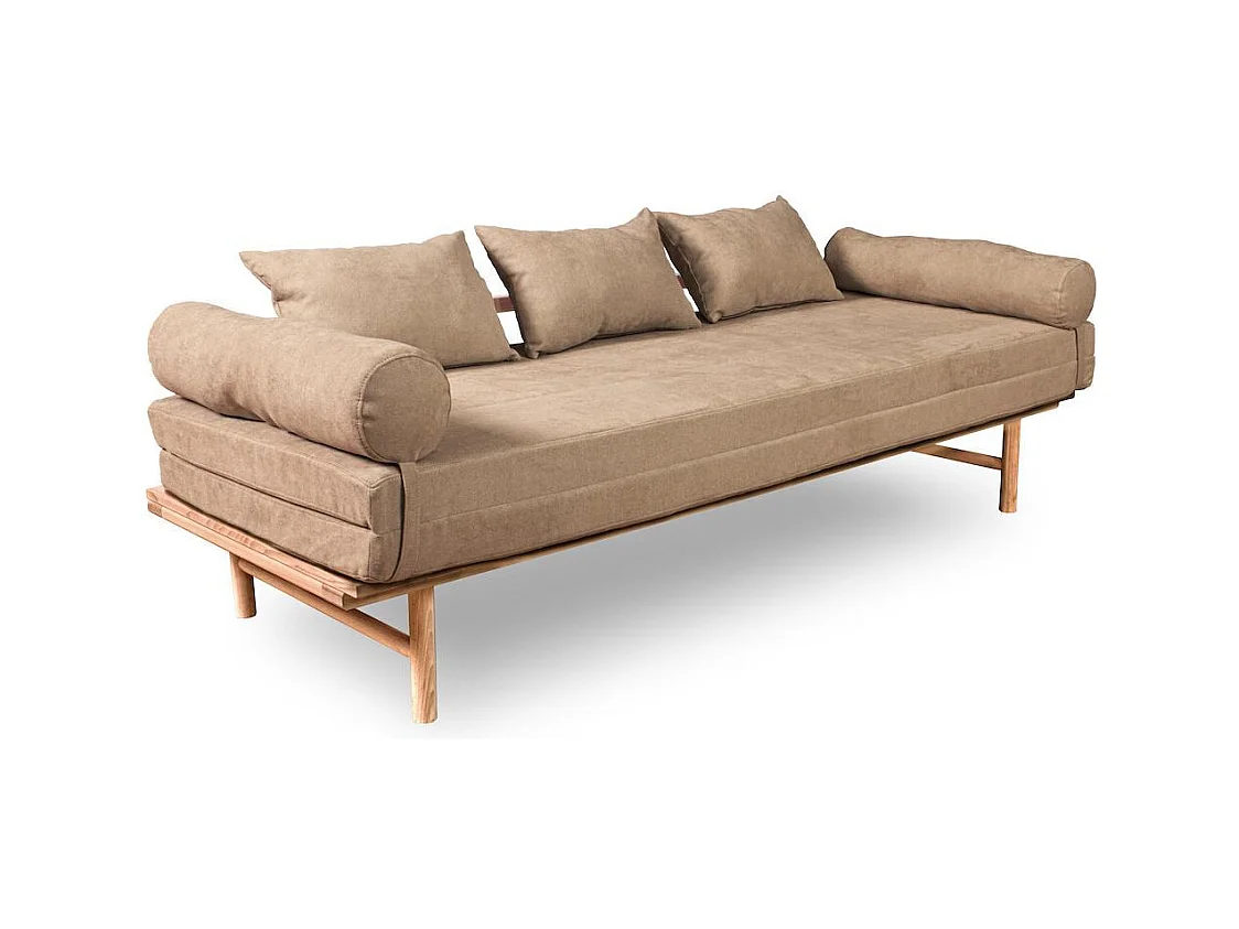 Tagesbett 2,01x0,74x0,7 m Beige Le MAR