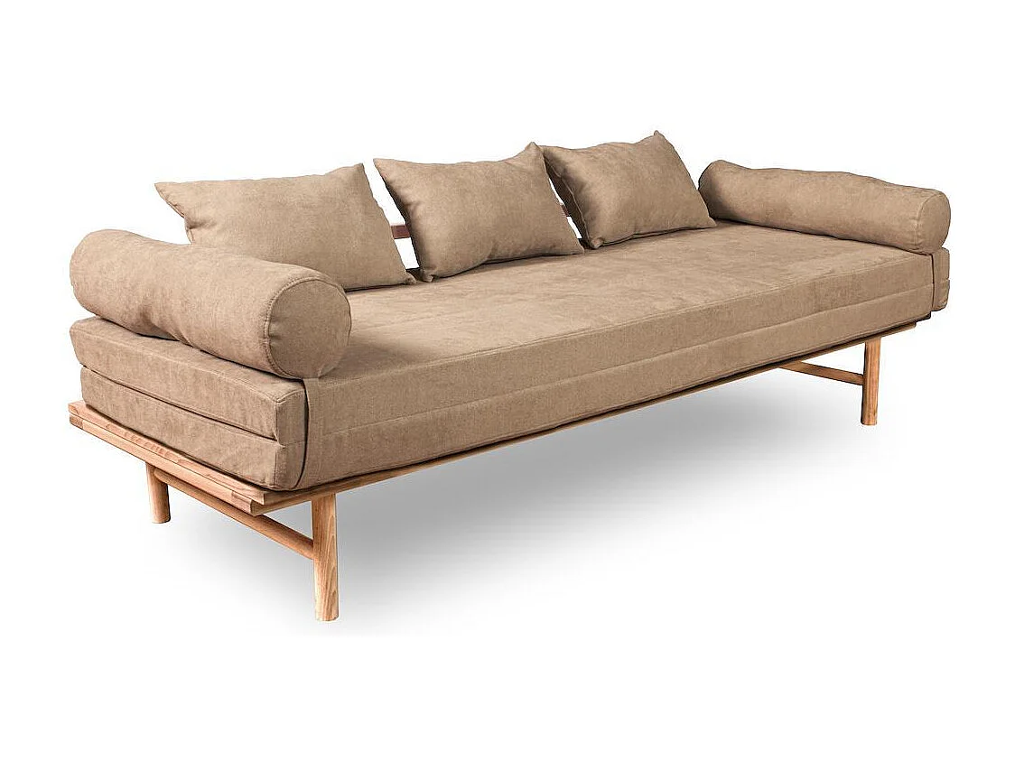 Tagesbett 2,01x0,74x0,7 m Beige Le MAR