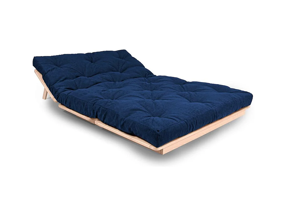 Futon-Sofa 1,4x1,15x0,8 m blau Layti