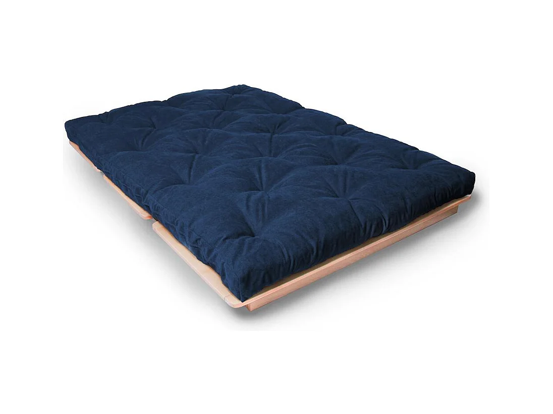 Futon-Sofa 1,4x1,15x0,8 m blau Layti