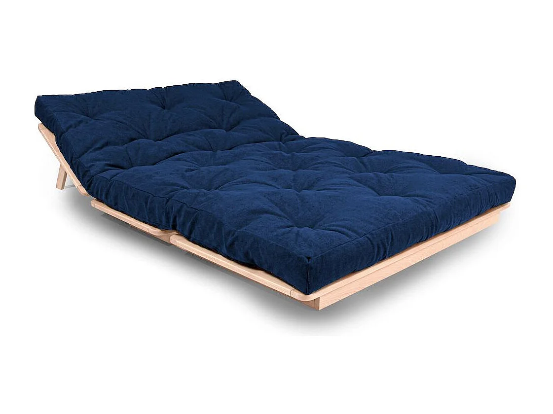 Futon-Sofa 1,4x1,15x0,8 m blau Layti