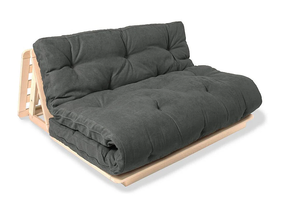 Futon-Sofa 1,4x1,15x0,8 m Esche Layti 140