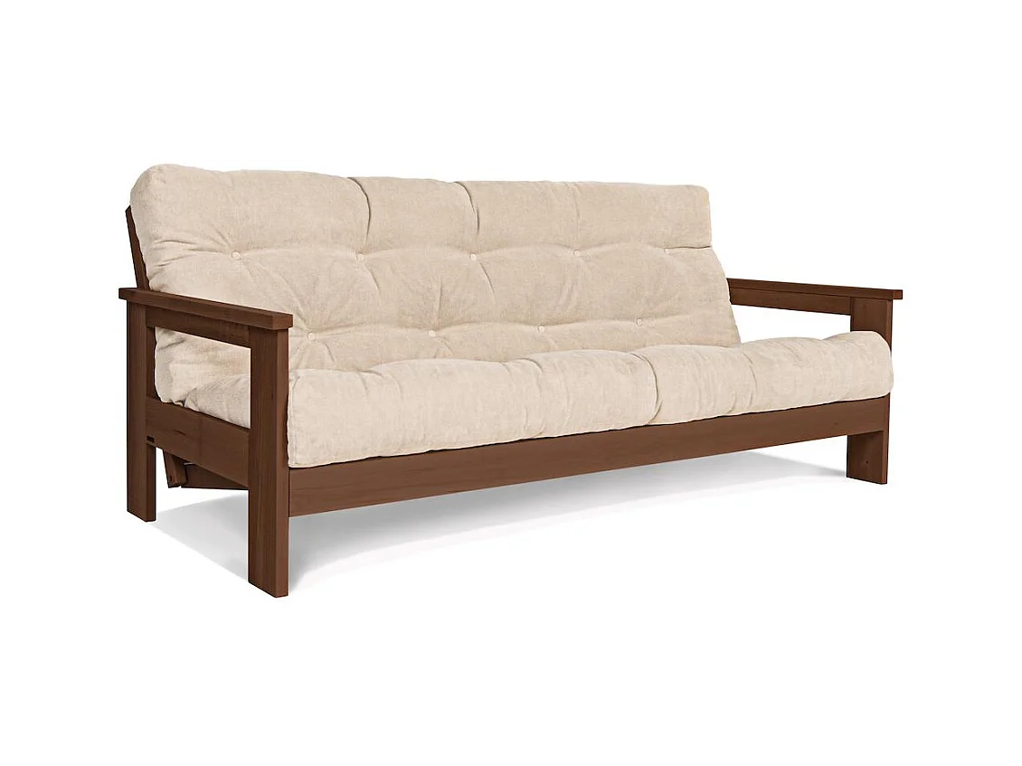 Schlafsofa 2,1x1,05x0,83 m Walnuss Creme MEXICO