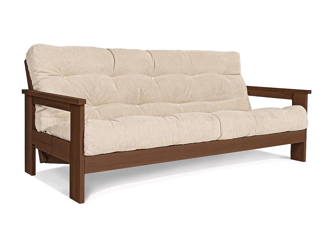 Schlafsofa 2,1x1,05x0,83 m Walnuss Creme MEXICO