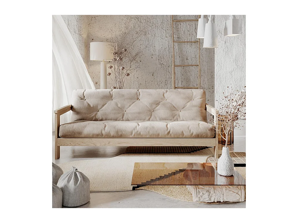 Schlafsofa 2,1x1,05x0,83 m creme Mexiko