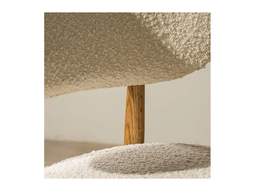 Sedia imbottita 48,5x50,5x80 cm bianca Mia