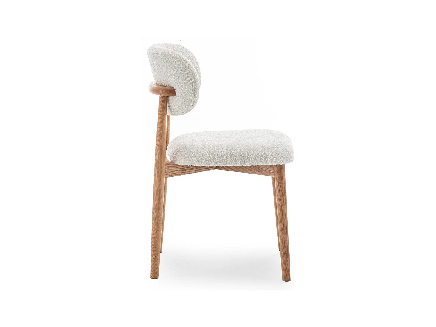 Sedia imbottita 48,5x50,5x80 cm bianca Mia