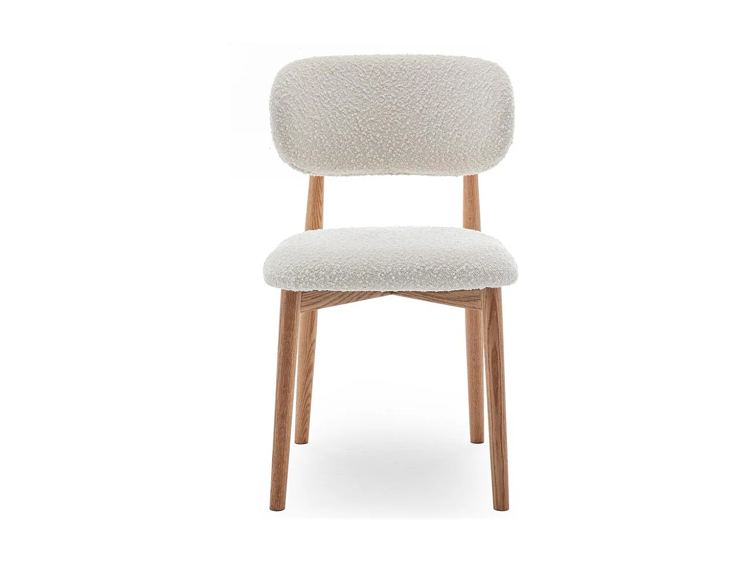 Gestoffeerde stoel 48,5x50,5x80 cm wit Mia