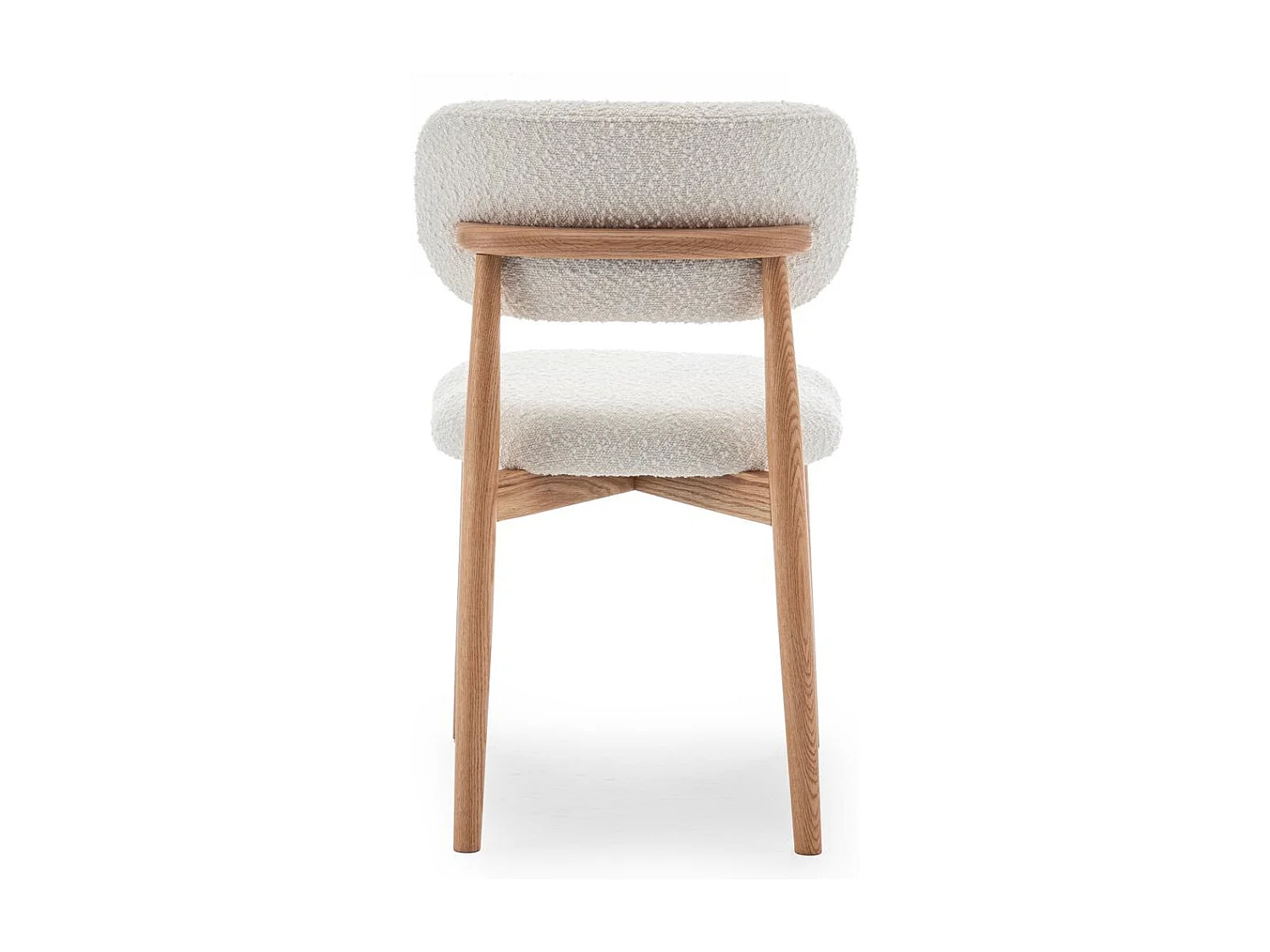 Gestoffeerde stoel 48,5x50,5x80 cm wit Mia