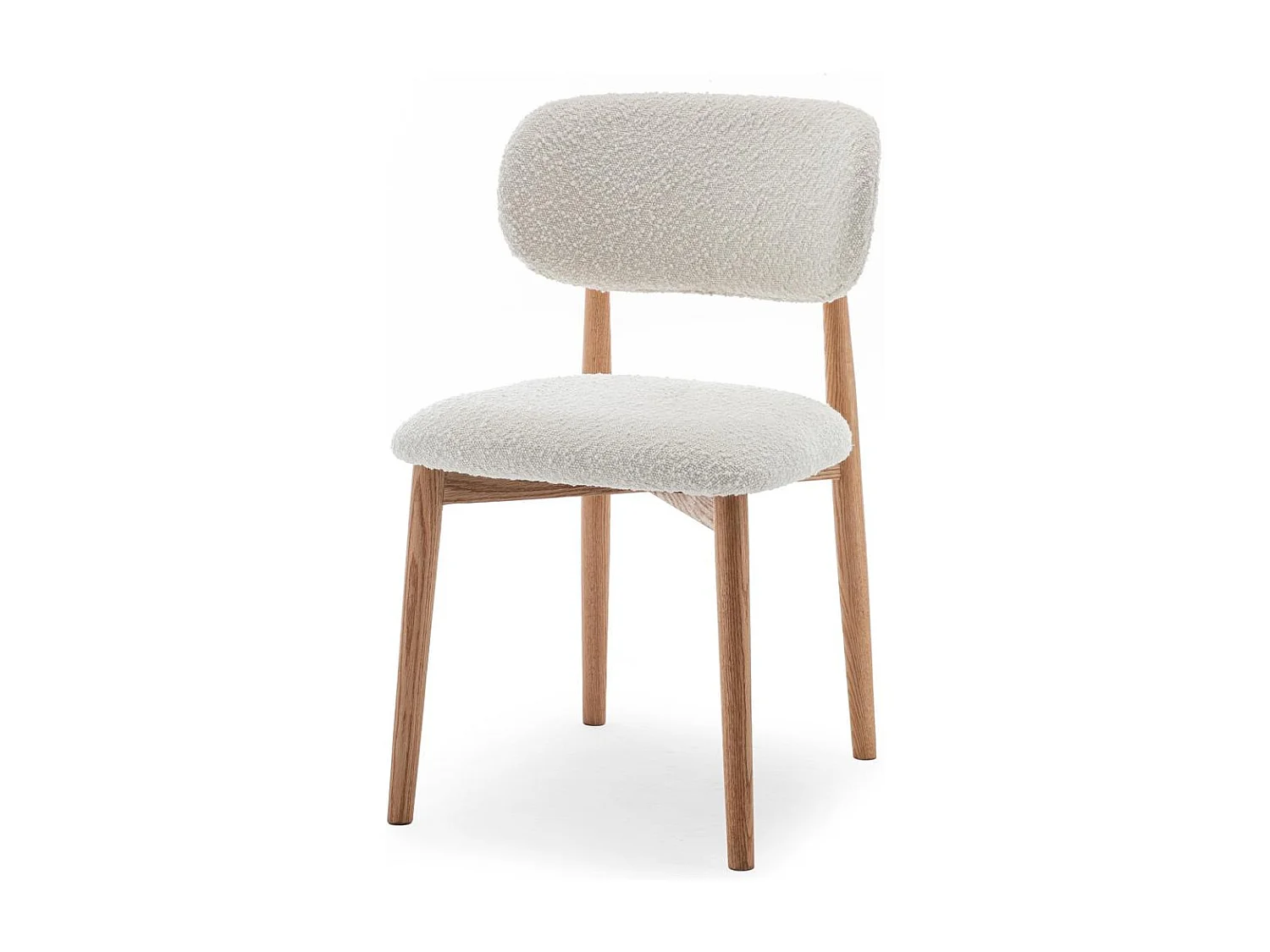 Chaise rembourrée 48,5x50,5x80 cm blanche Mia