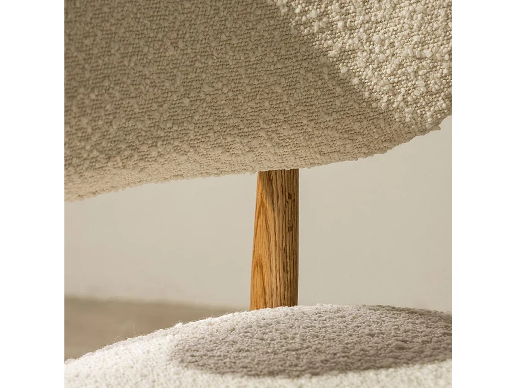 Chaise rembourrée 48,5x50,5x80 cm blanche Mia