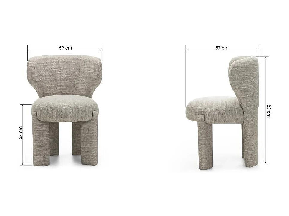 Stoel 59x57x83 cm beige Mali