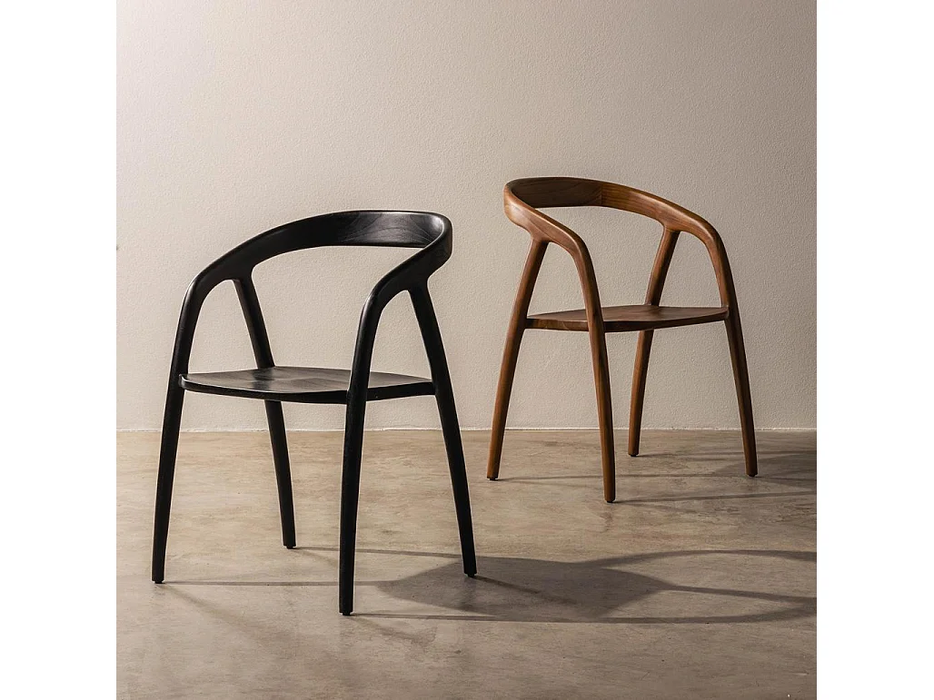 Chaise 55x56,5x79,5 cm noir NIBI OKA