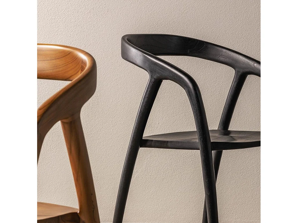 Chaise 55x56,5x79,5 cm noir NIBI OKA