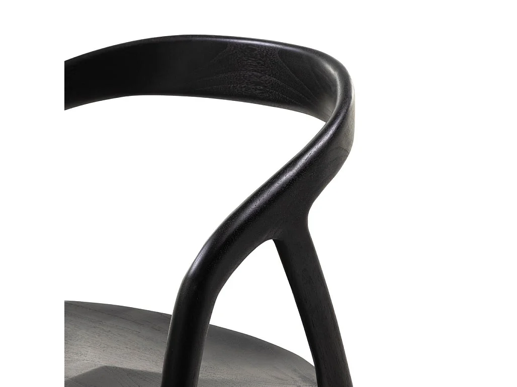 Chaise 55x56,5x79,5 cm noir NIBI OKA