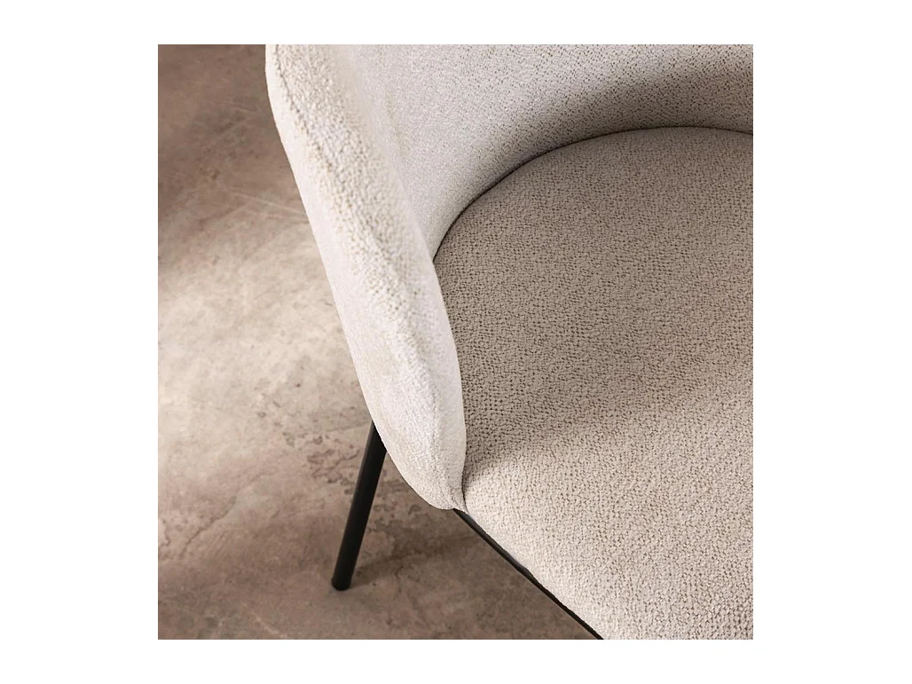 Chaise de salle à manger 55x58x76,5 cm beige NIKA