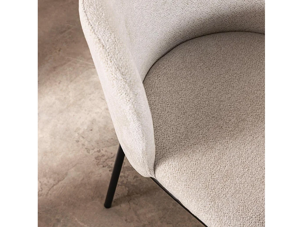 Chaise de salle à manger 55x58x76,5 cm beige NIKA