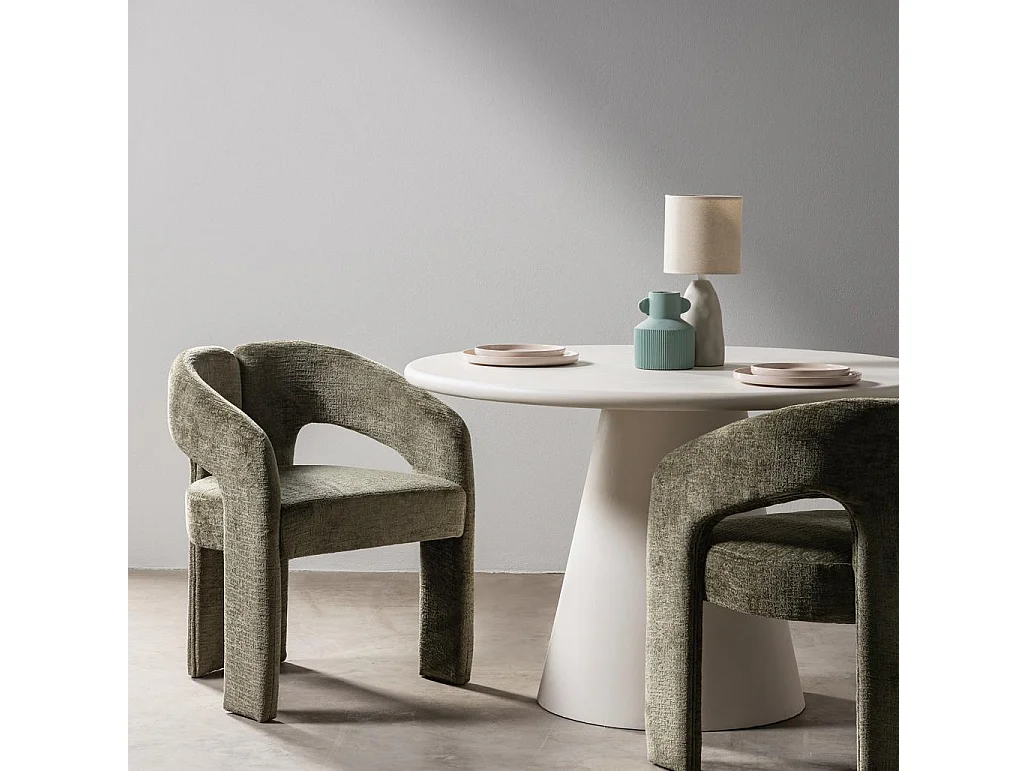 Chaise rembourrée 62x56x77 cm verte Joel