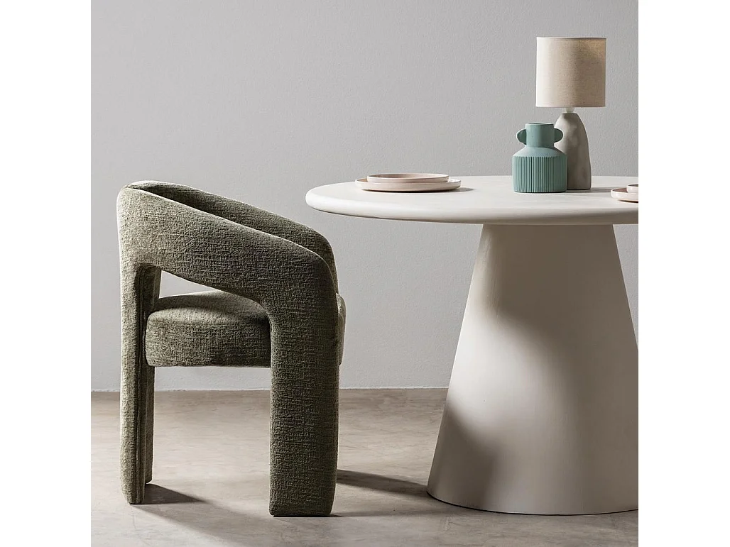 Chaise rembourrée 62x56x77 cm verte Joel