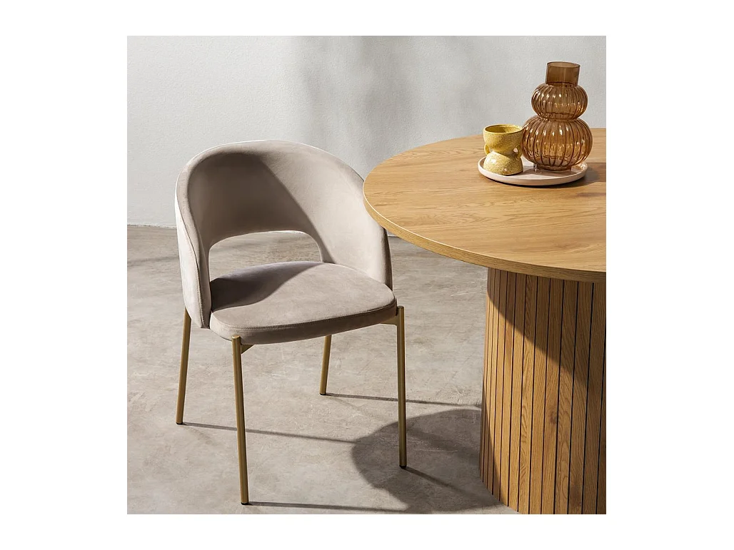 Stoel 77x50x53 cm beige Mores