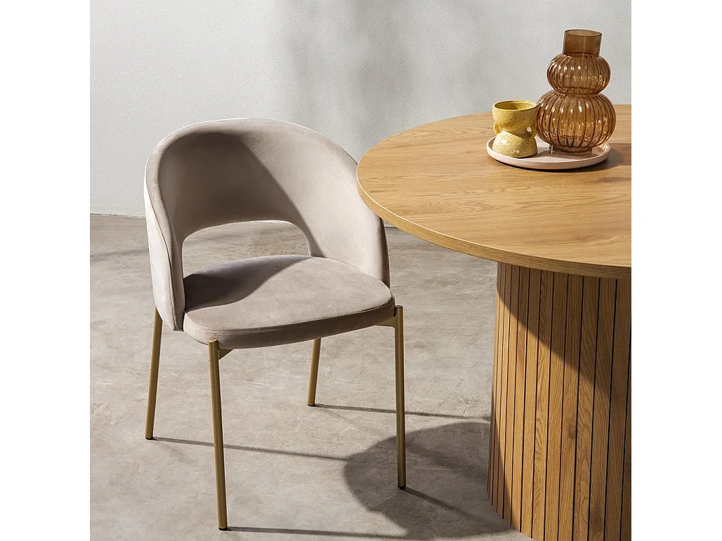 Stoel 77x50x53 cm beige Mores