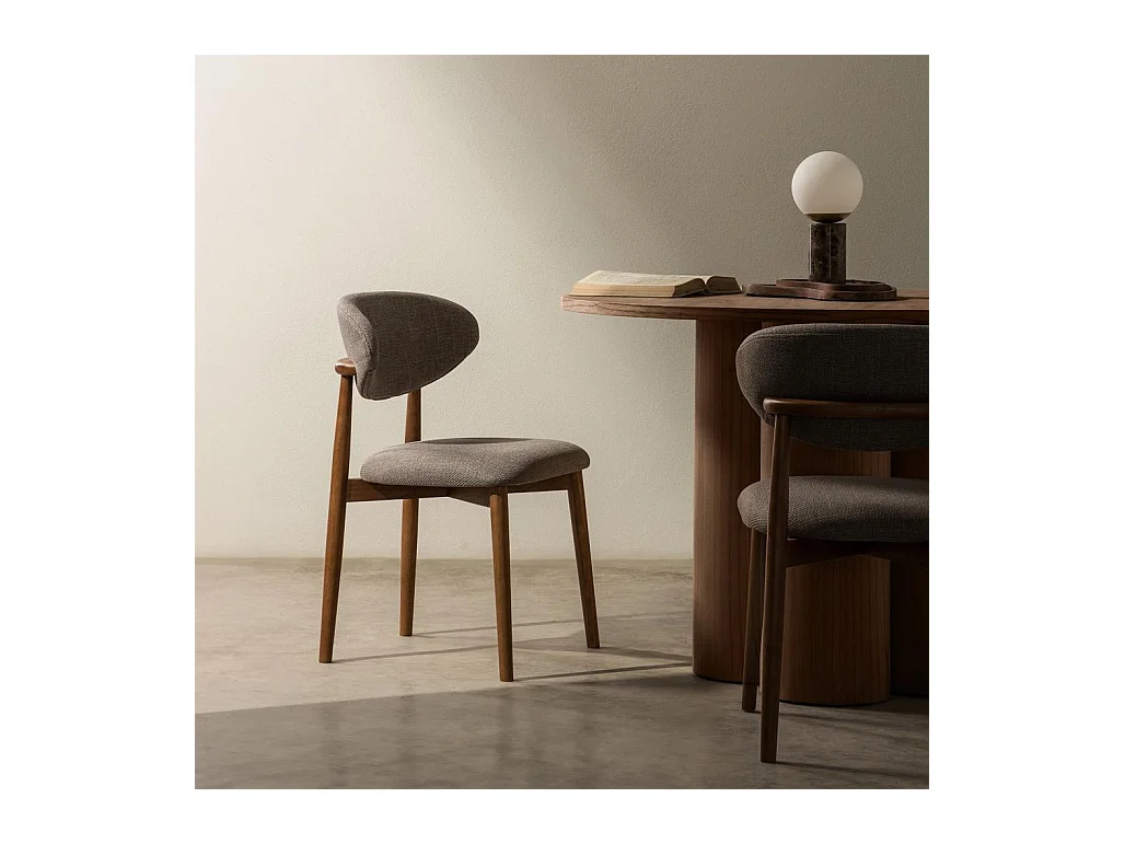 Polsterstuhl 48,5x50,5x80 cm Dunkelgrau Mia