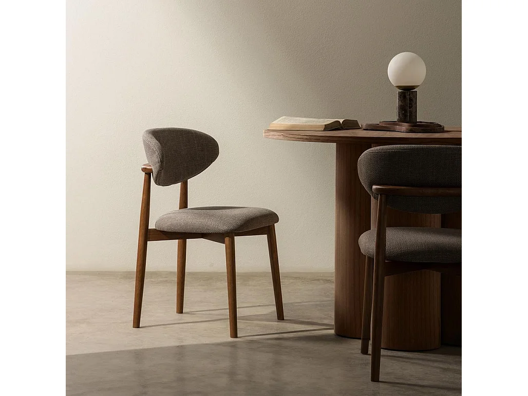 Fauteuil rembourré 48,5x50,5x80 cm Gris foncé Mia