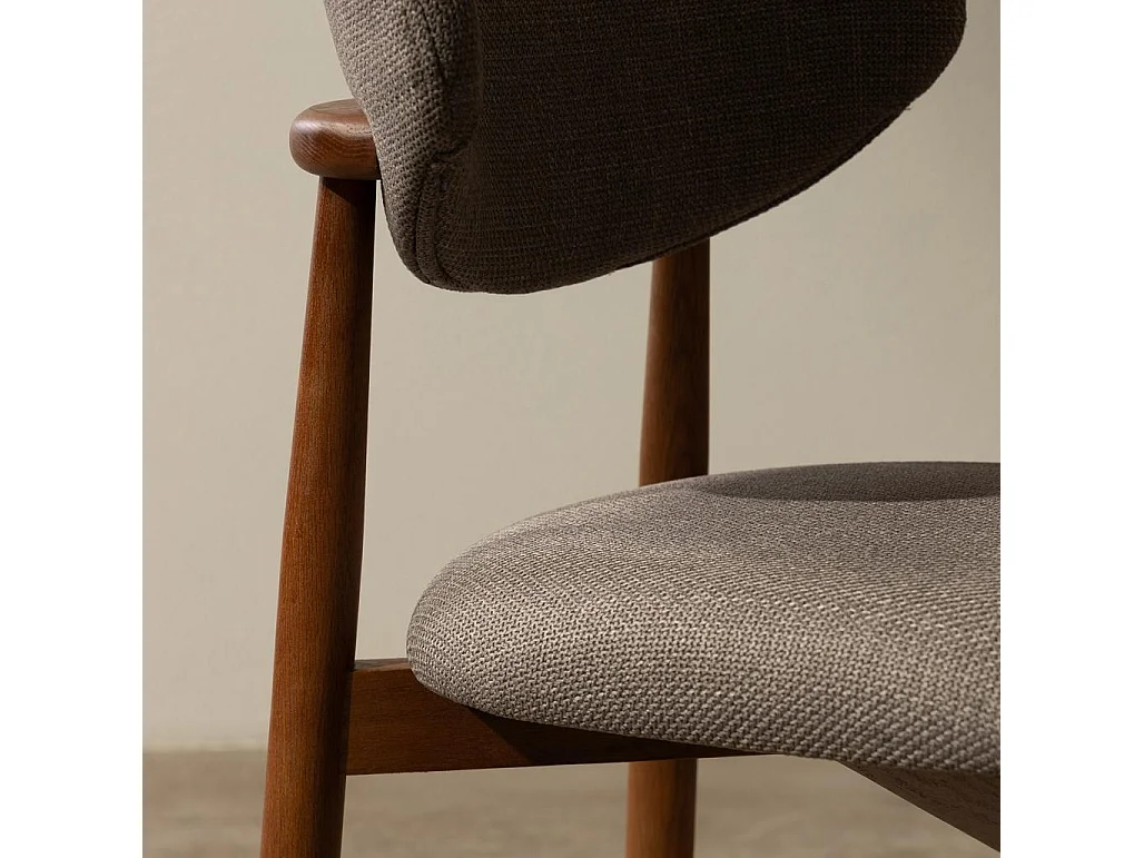 Fauteuil rembourré 48,5x50,5x80 cm Gris foncé Mia