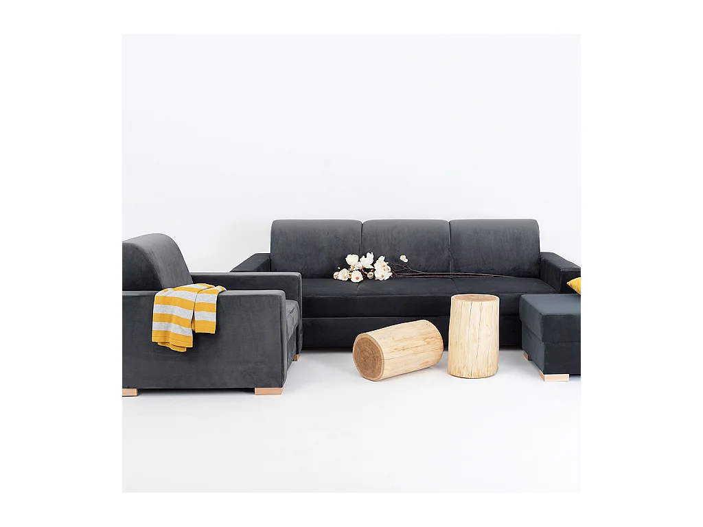 Canapé-lit 95x232x82 cm Lilas Gris stable