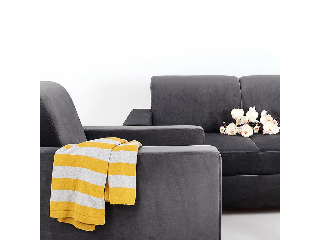 Canapé-lit 95x232x82 cm Lilas Gris stable