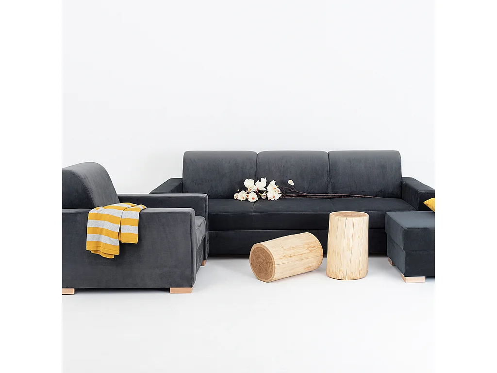 Canapé-lit 95x232x82 cm Lilas Gris stable