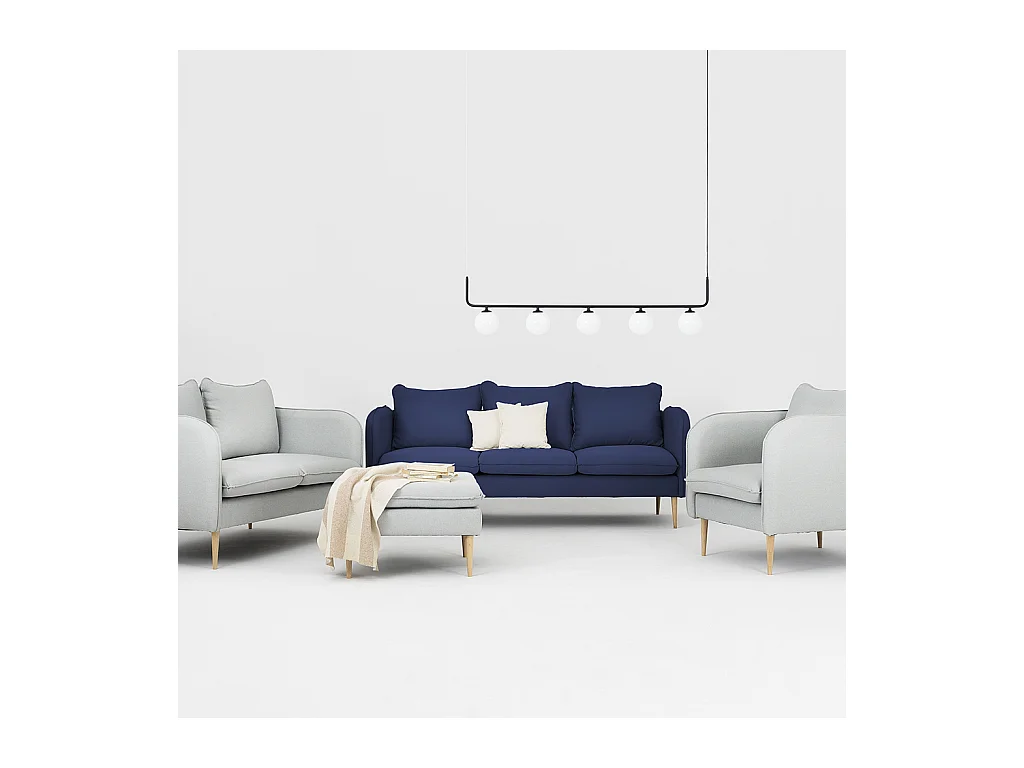 Canapé 89x205x90 cm Bois posh encre