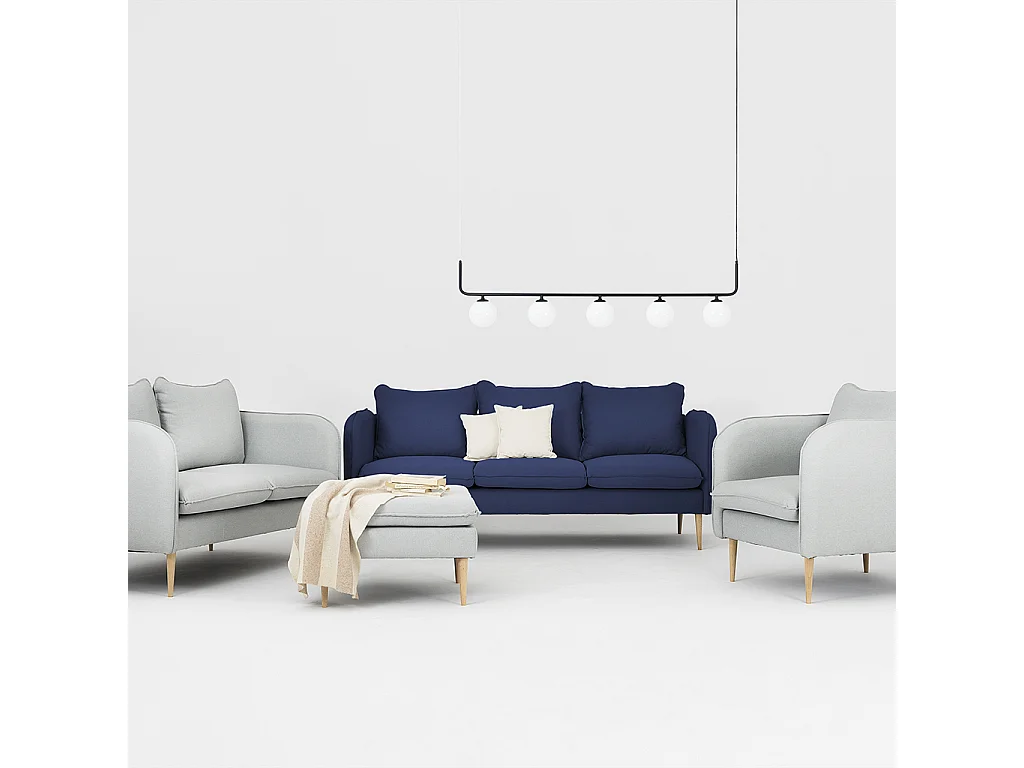 Canapé 89x205x90 cm Bois posh encre