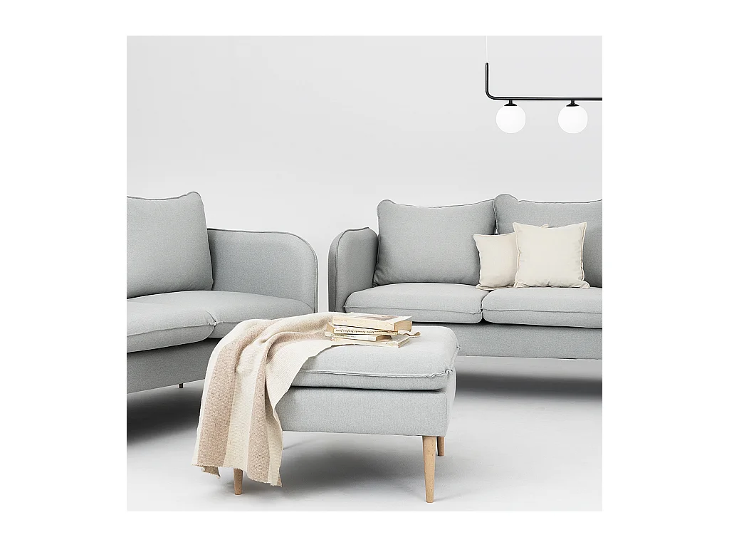 Canapé 89x205x90 cm Gris Posh Wood