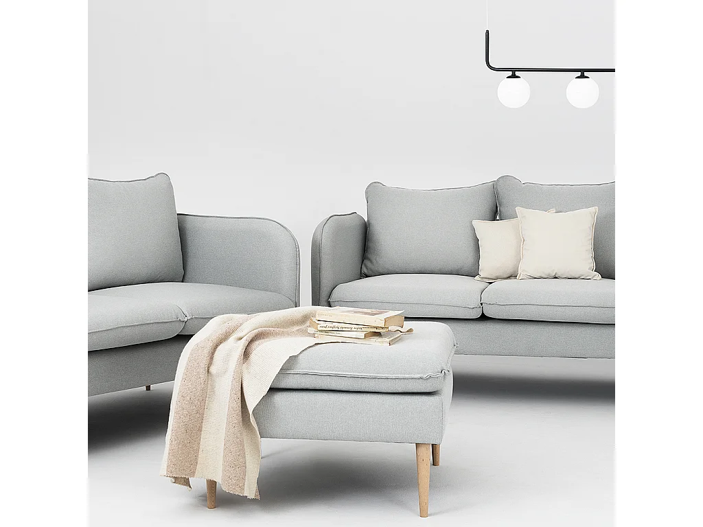 Canapé 89x205x90 cm Gris Posh Wood