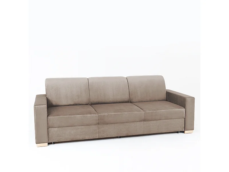 Slaapbank 0.95x2.32x0.82 m beige stabiel