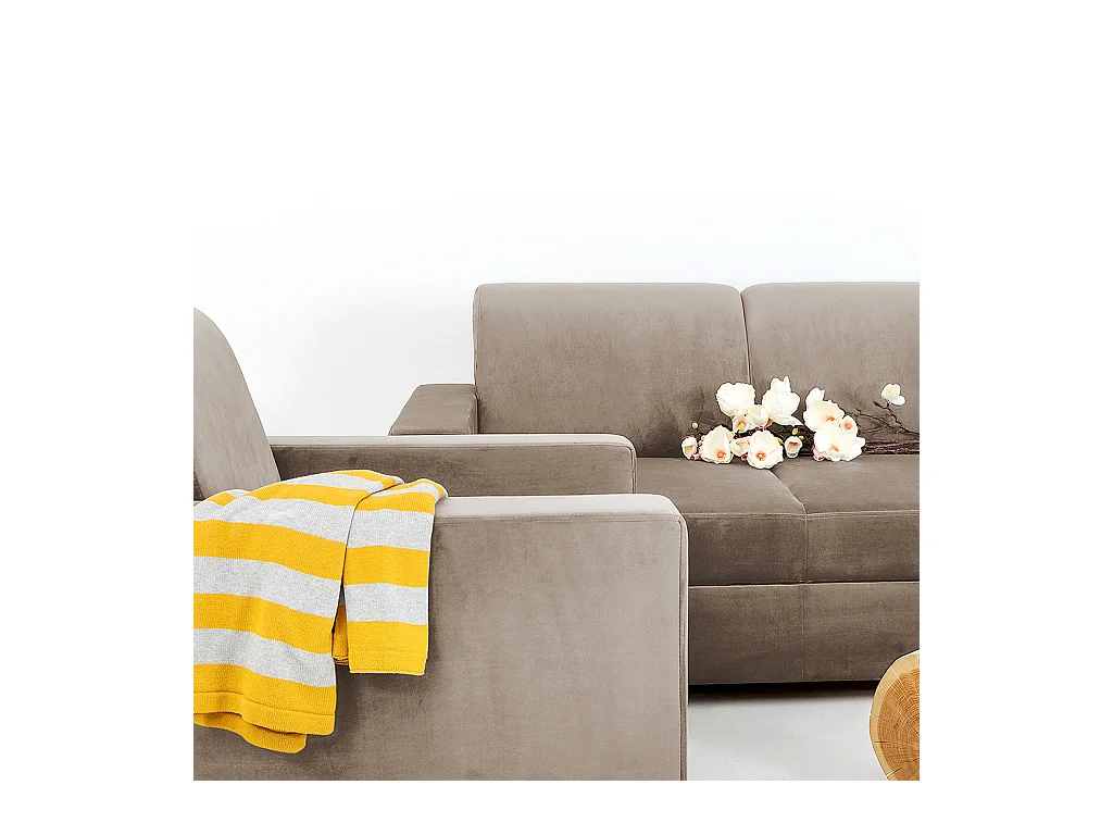 Divano Letto 0,95x2,32x0,82 m beige stabile