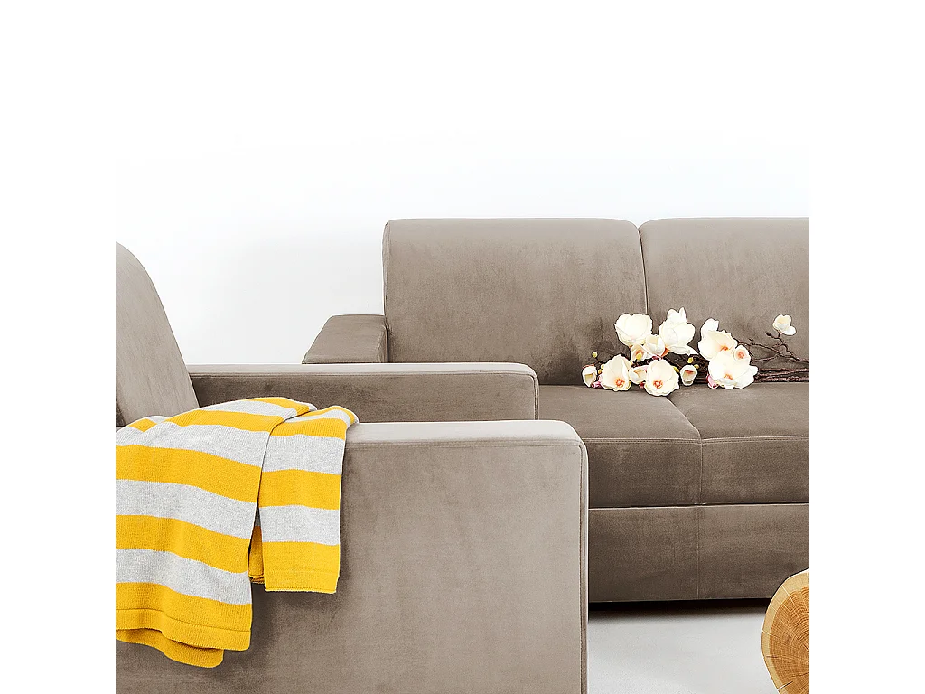 Canapé-lit 0,95x2,32x0,82 m beige stable