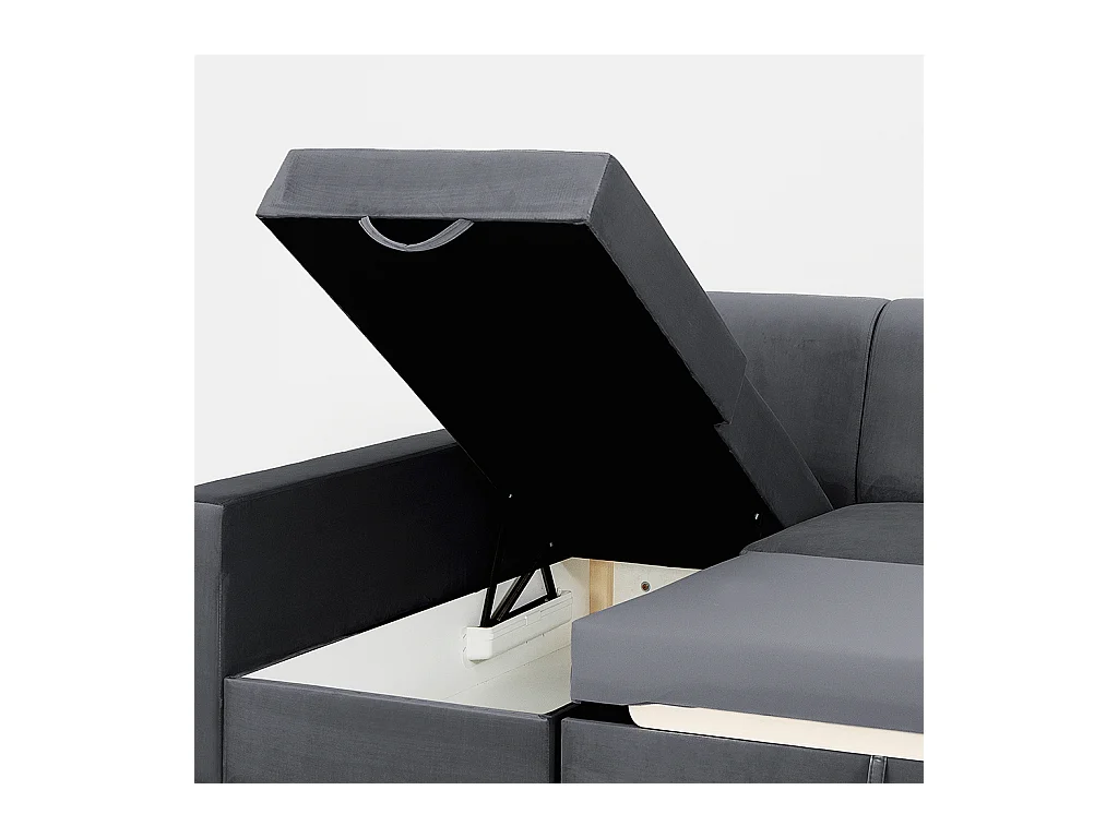 Sofá-cama 95x232x82 cm Cinza Estável