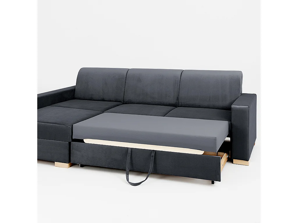 Slaapbank 95x232x82 cm Grijs Stevig