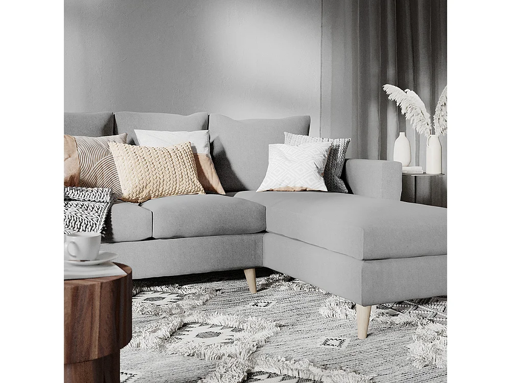 Ecksofa 90x189x86 cm Stahl Lover R