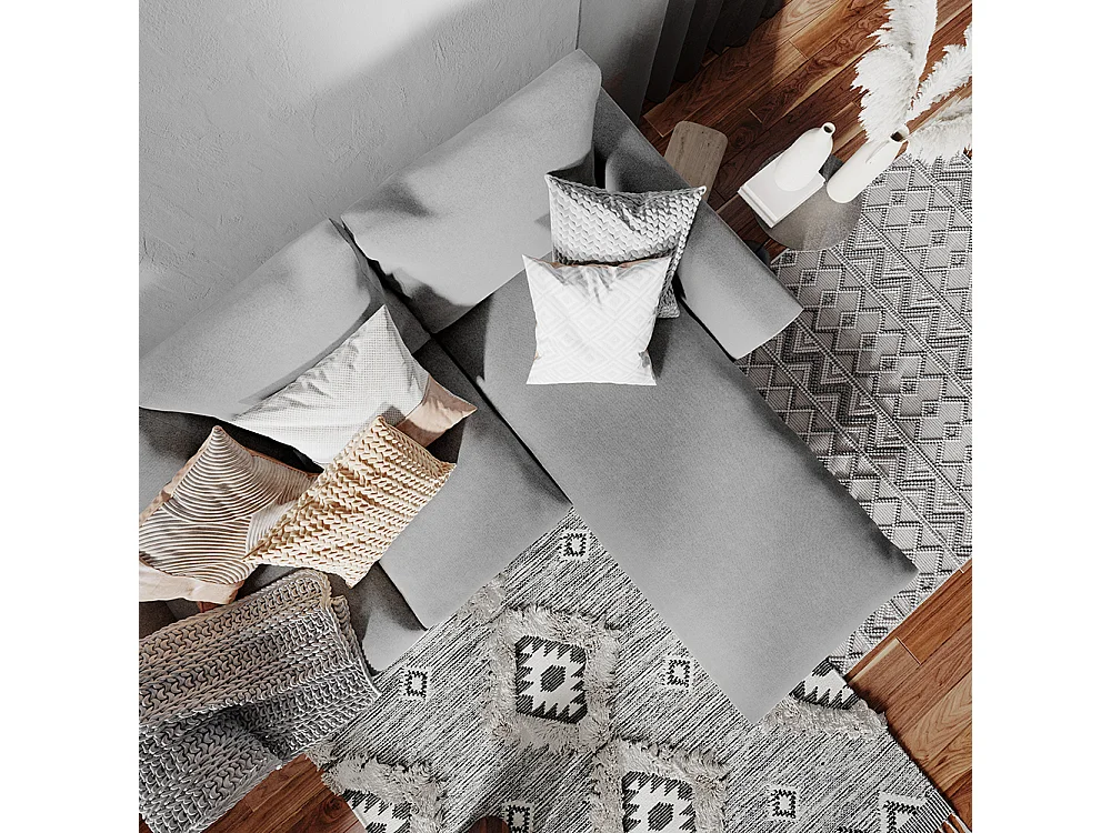 Ecksofa 90x189x86 cm Stahl Lover R