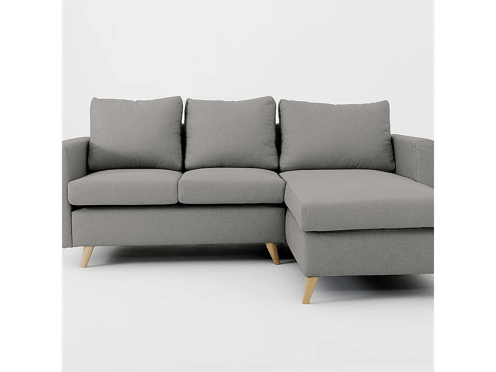 Ecksofa 90x189x86 cm Stahl Lover R
