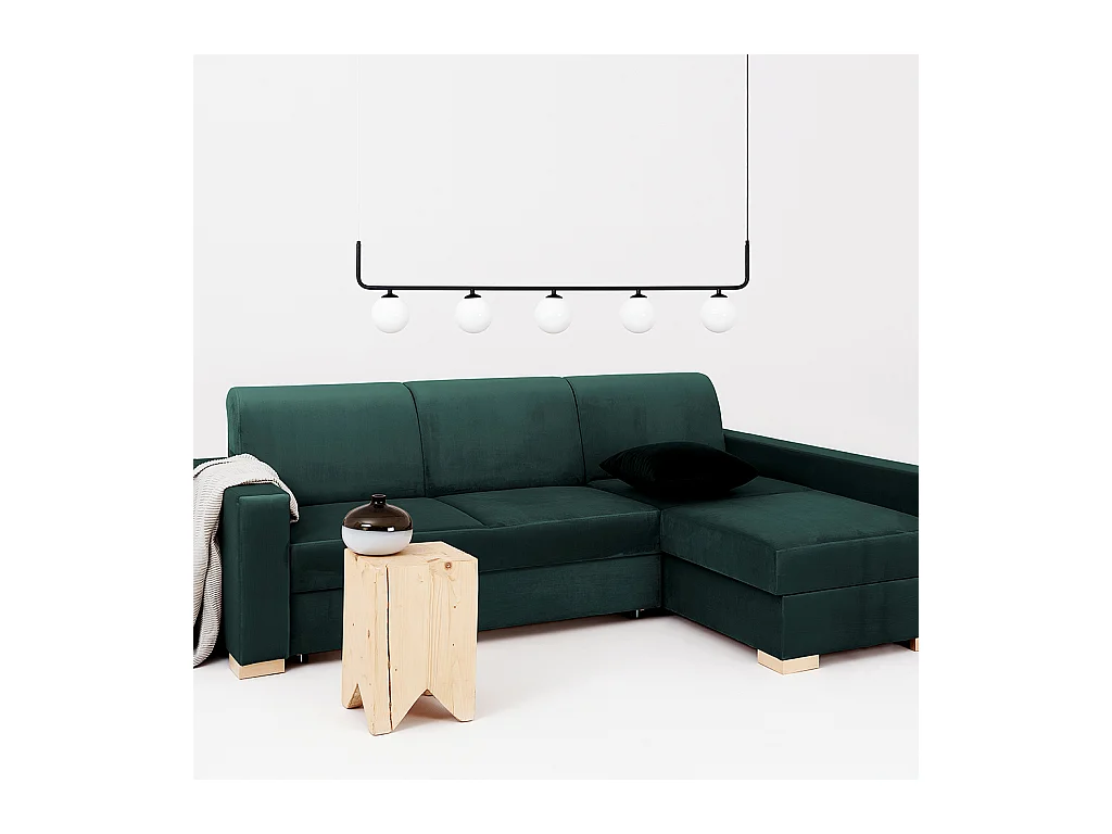 Canapé d'angle convertible 95x232x82 cm avocat Stable R