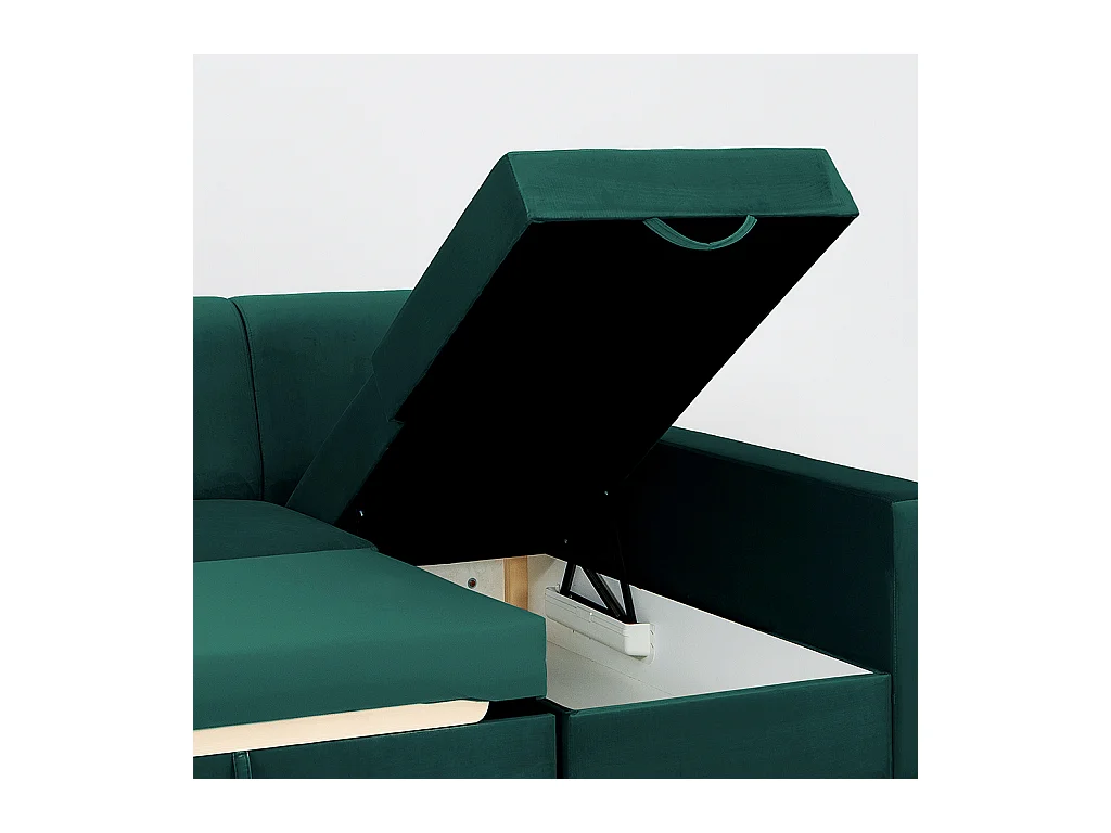 Canapé d'angle convertible 95x232x82 cm avocat Stable R