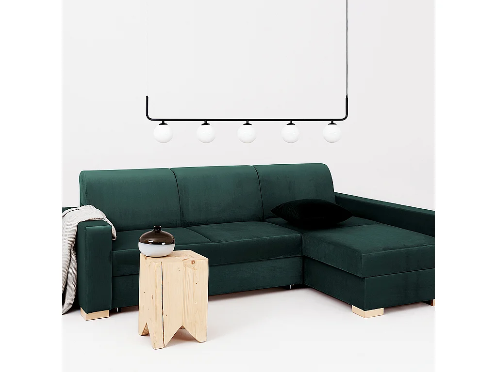 Canapé d'angle convertible 95x232x82 cm avocat Stable R